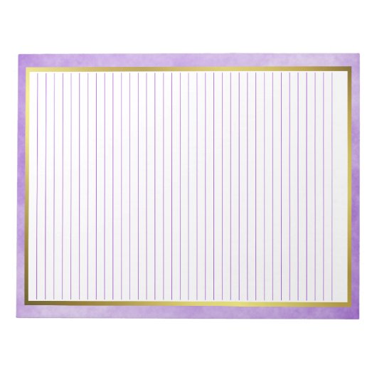 Letter Size 8,5" x 11" Lila Lines Uni Notizblock (Vorderseite)