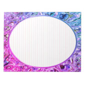 Letter Size 8,5" x 11" Rosa Liniertes Papier farbi Notizblock (Vorderseite)