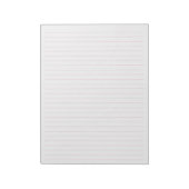Letter Size 8,5" x 11" Rosa Ruled Wide Line Paper Notizblock (Rotiert)