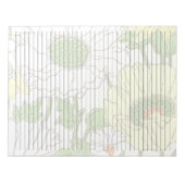 Letter Size 8,5" x 11" Uni Gelbe Blume Notizblock (Vorderseite)