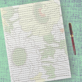 Letter Size 8,5" x 11" Uni Gelbe Blume Notizblock