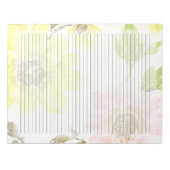 Letter Size 8,5" x 11" Uni Ruled Large Floral Notizblock (Vorderseite)
