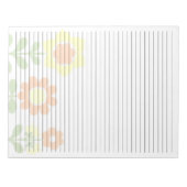 Letter Size 8,5" x 11" Uni Ruled Retro Orange Notizblock (Vorderseite)