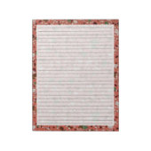 Letter Size Wide Ruled Terra Cotta Terrazzo Notizblock (Rotiert)