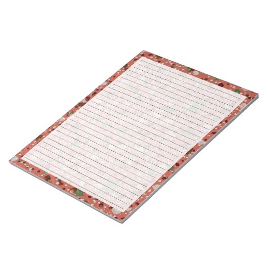 Letter Size Wide Ruled Terra Cotta Terrazzo Notizblock (angewinkelt)