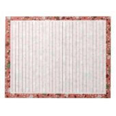 Letter Size Wide Ruled Terra Cotta Terrazzo Notizblock (Vorderseite)