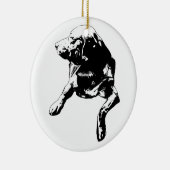 Letter Slot Hallo, Labrador Keepake Keramik Ornament (Rechts)