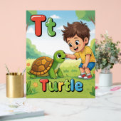 Letter T Alphabet Poster – T is for Turtle  (Hochzeit)