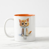 Letter T Cat Alphabet Monogram Coffee Tasse (Links)