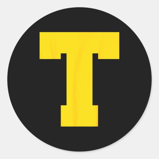 Letter T Christmas Thanksgiving Costume Runder Aufkleber (Vorderseite)