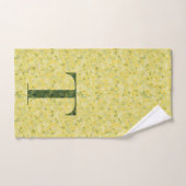 Letter T dunkelgrün und gelb Freihandtuch Badhandtuch Set (Handtuch)