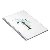 Letter T Eukalyptus and Gold Mit Monogramm Noteboo Notizblock (Rechte Seite)