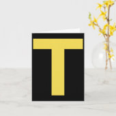 Letter T Fun Chipmunk Group Matching Halloween Cos Karte (Gelbe Blume)