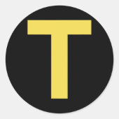 Letter T Fun Chipmunk Group Matching Halloween Cos Runder Aufkleber (Vorderseite)