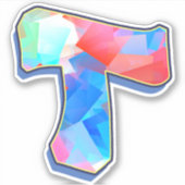 Letter T_ Graffiti Alphabet Letters Aufkleber (Vorderseite)