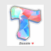 Letter T_ Graffiti Alphabet Letters Aufkleber (Blatt)