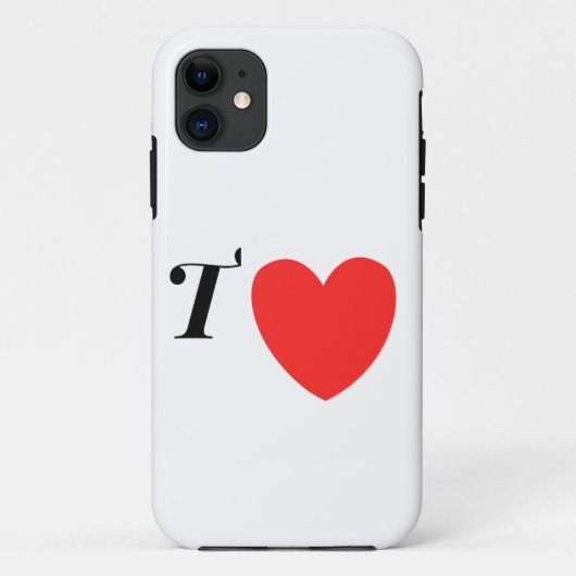 Letter T Heart - Valentine Initial Love Design Case-Mate iPhone Hülle (Rückseite)