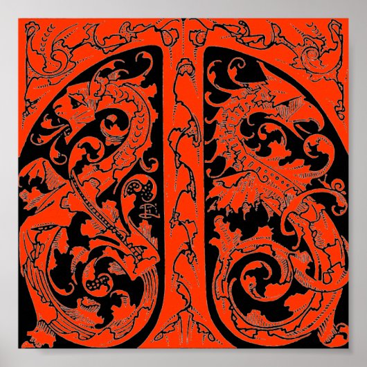 Letter T mit Dragons Poster (Vorne)