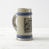 Letter T mit Dragons-Tasse Bierglas (Vorderseite Links)
