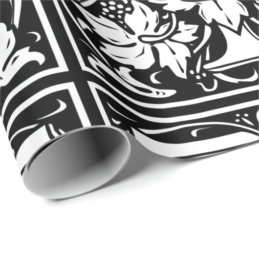 Letter T Mittelalterliches Monogramm Art Nouveau Geschenkpapier (Rolleneckpunkt)