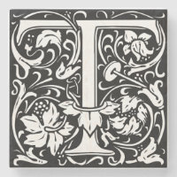 Letter T Mittelalterliches Monogramm Art Nouveau