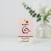 Letter T Monogram Desserery Business Cards Visitenkarte (Stehend Vorderseite)