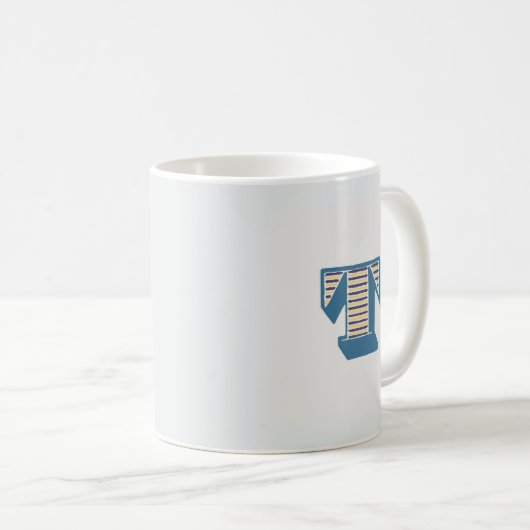 Letter "T" Monogram Kaffeetasse (VorderseiteRechts)