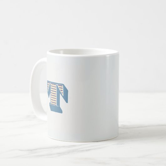 Letter "T" Monogram Kaffeetasse (Vorderseite Links)