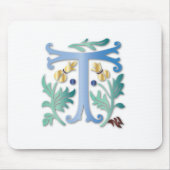 Letter T Monogram Mousepad (Vorne)