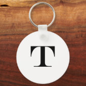 Letter T Monogram-Schlüsselanhänger Schlüsselanhänger (Vorderseite)