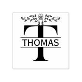 Letter T-Schmetterling-Blätter Split Monogramm Gummistempel (Prägung)