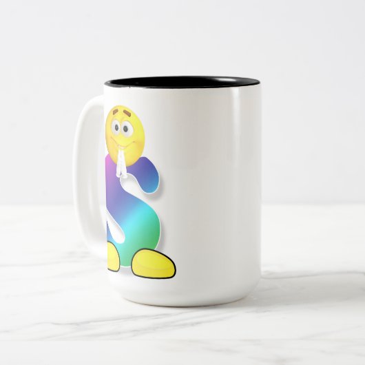 Letter-Tasse Zweifarbige Tasse (Vorderseite Links)