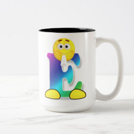 Letter-Tasse Zweifarbige Tasse