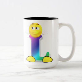 Letter-Tasse Zweifarbige Tasse