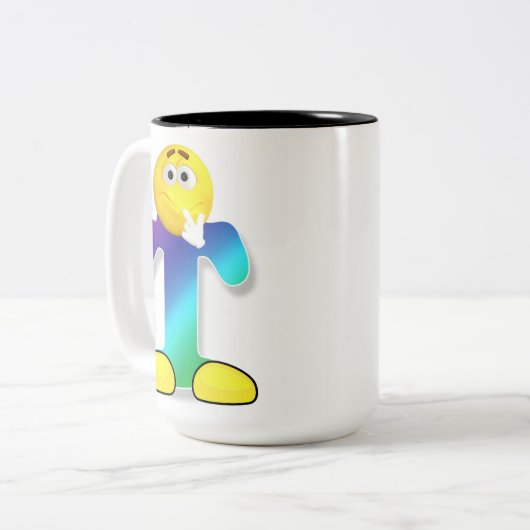 Letter-Tasse Zweifarbige Tasse (Vorderseite Links)