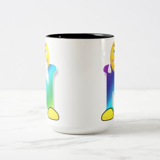 Letter-Tasse Zweifarbige Tasse (Mittel)