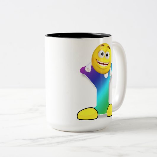 Letter-Tasse Zweifarbige Tasse (VorderseiteRechts)