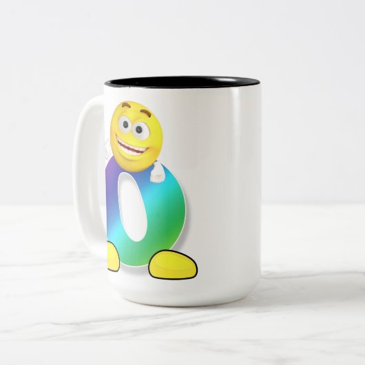 Letter-Tasse Zweifarbige Tasse (Vorderseite Links)