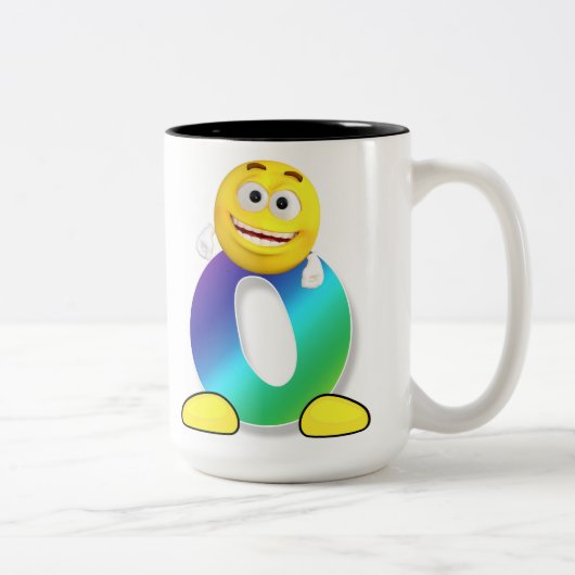 Letter-Tasse Zweifarbige Tasse (Rechts)