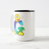 Letter-Tasse Zweifarbige Tasse (Vorderseite Links)