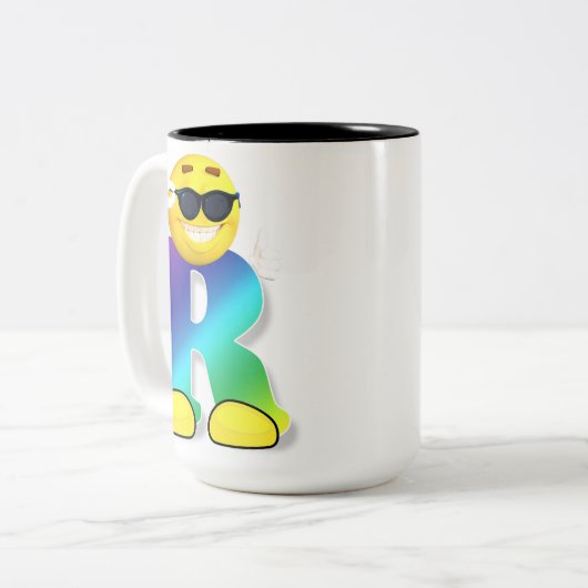 Letter-Tasse Zweifarbige Tasse (Vorderseite Links)