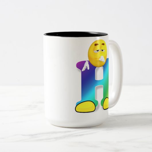 Letter-Tasse Zweifarbige Tasse (VorderseiteRechts)