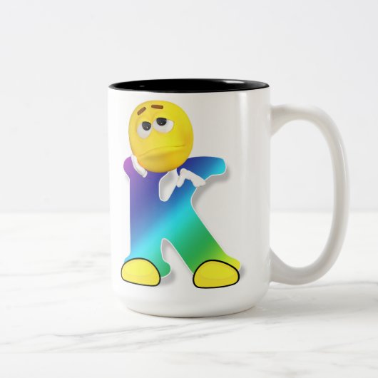 Letter-Tasse Zweifarbige Tasse (Rechts)