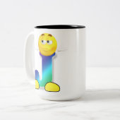 Letter-Tasse Zweifarbige Tasse (Vorderseite Links)