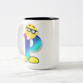 Letter-Tasse Zweifarbige Tasse (Vorderseite Links)