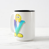 Letter-Tasse Zweifarbige Tasse (Vorderseite Links)