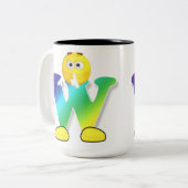 Letter-Tasse Zweifarbige Tasse (Vorderseite Links)