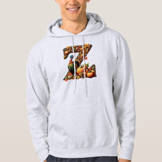 Letter Thanksgiving turkey style Hoodie (Vorderseite)