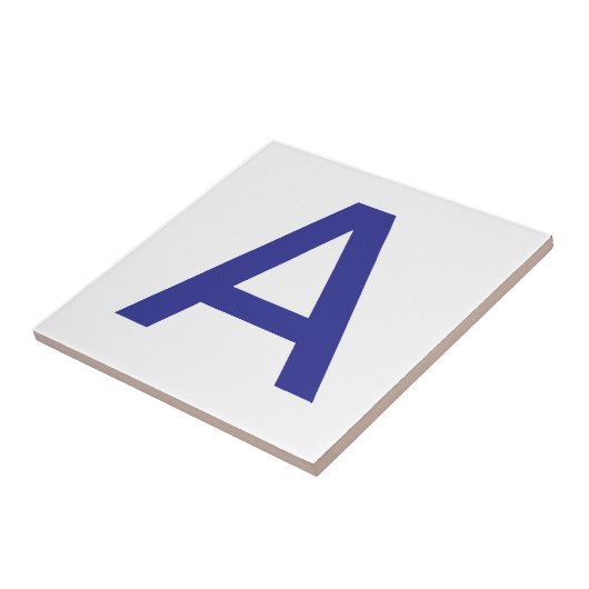 Letter Tiles - Blau auf weiß Fliese (Seite)