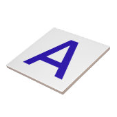 Letter Tiles - Blau auf weiß Fliese (Seite)